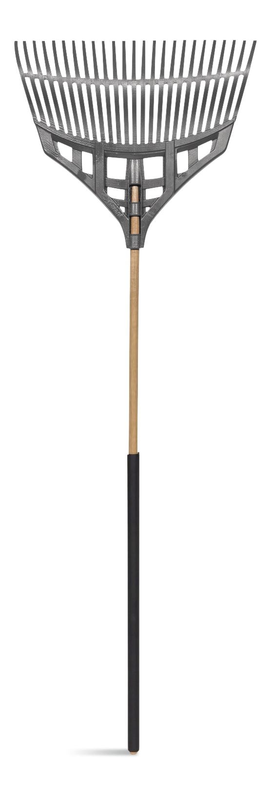 Yardworks Ultra-Light Leaf Rake with Hardwood Shaft, 24-in M1