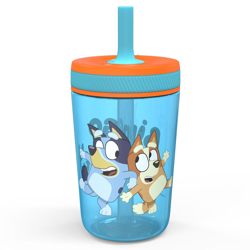 Zak Designs Bluey Kelso Straw Water Bottle for Kids, 50-oz N1
