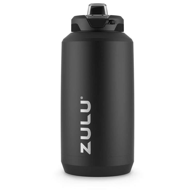 Zulu Goals Vacuum Insulated Stainless Steel Jug, 32-oz, Black, with Easy Grip Handle G2