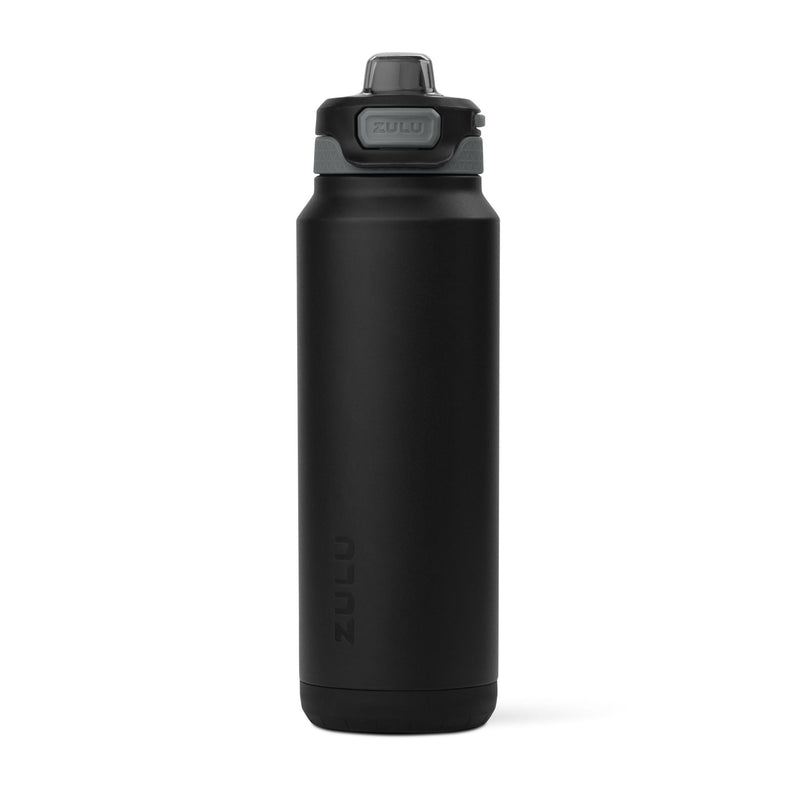 Zulu Powerfill Pro Vacuum Insulated Stainless Steel Bottle, 32-oz, Black, with Quick Fill Lid G3