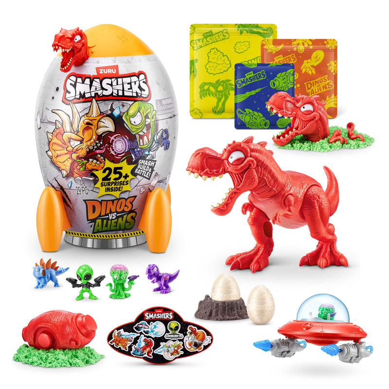 Zuru Smashers Dino Vs Aliens Rocket Ship Mystery Playset Capsule for Ages 3+, Assorted Figures C0
