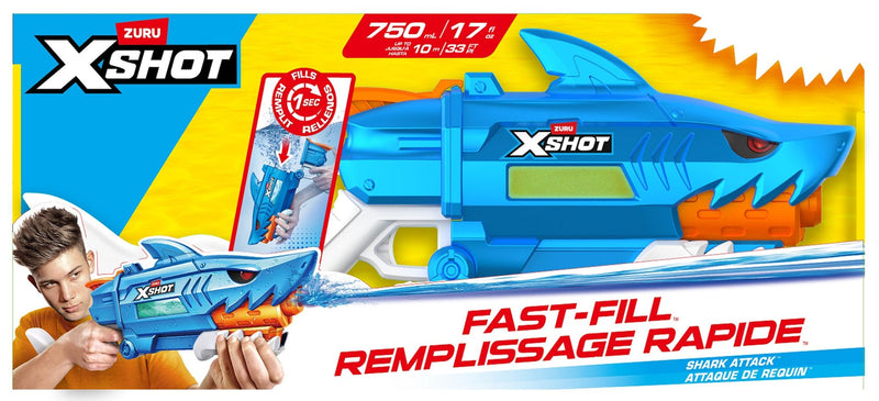 Zuru X Shot Shark Fast Fill Water Blaster with Fast-Fill Technology, 750-mL S2