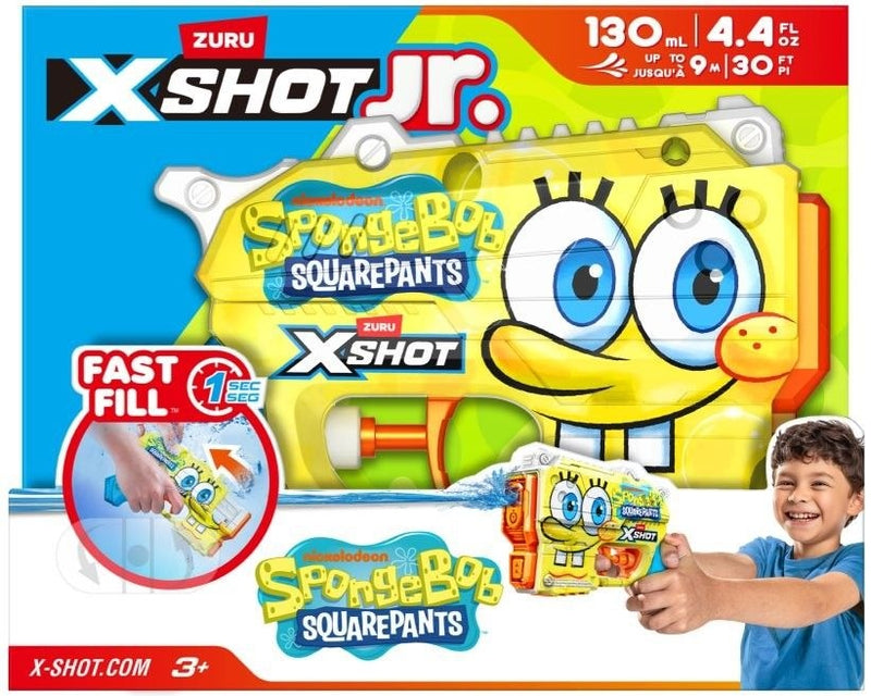 Zuru X Shot Skins SpongeBob Jr Fast Fill Water Soaker U0