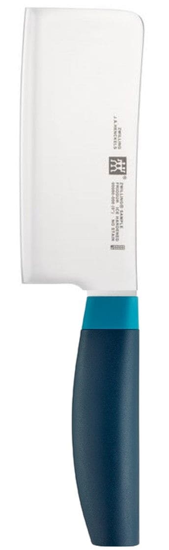 Zwilling Now Stainless Steel Knife Block Set with Blade Sharpener & Knife Block, Blue, 7-pc Z9